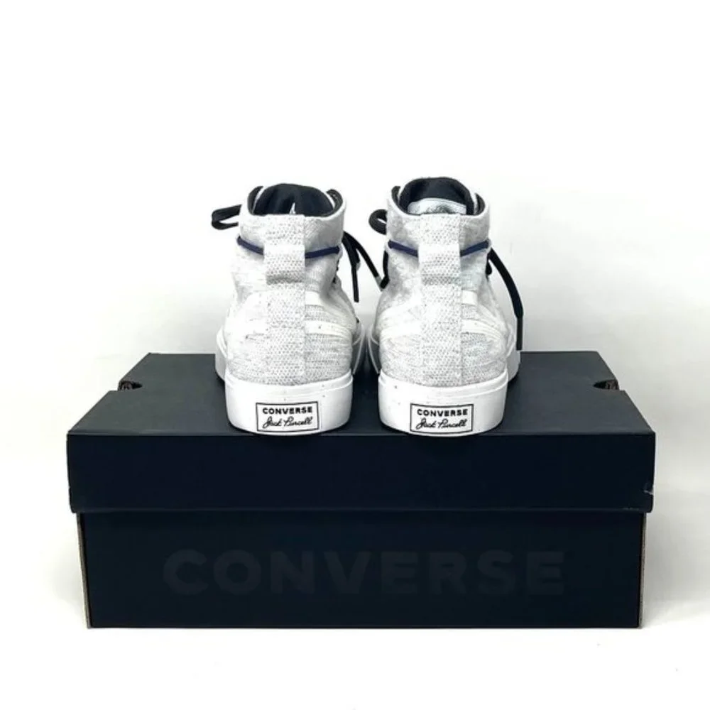 💖MEGA SALE💖Converse Jack Purcell Rally Mid  White Gray  Men's  Canvas 170947C - Picture 6 of 10